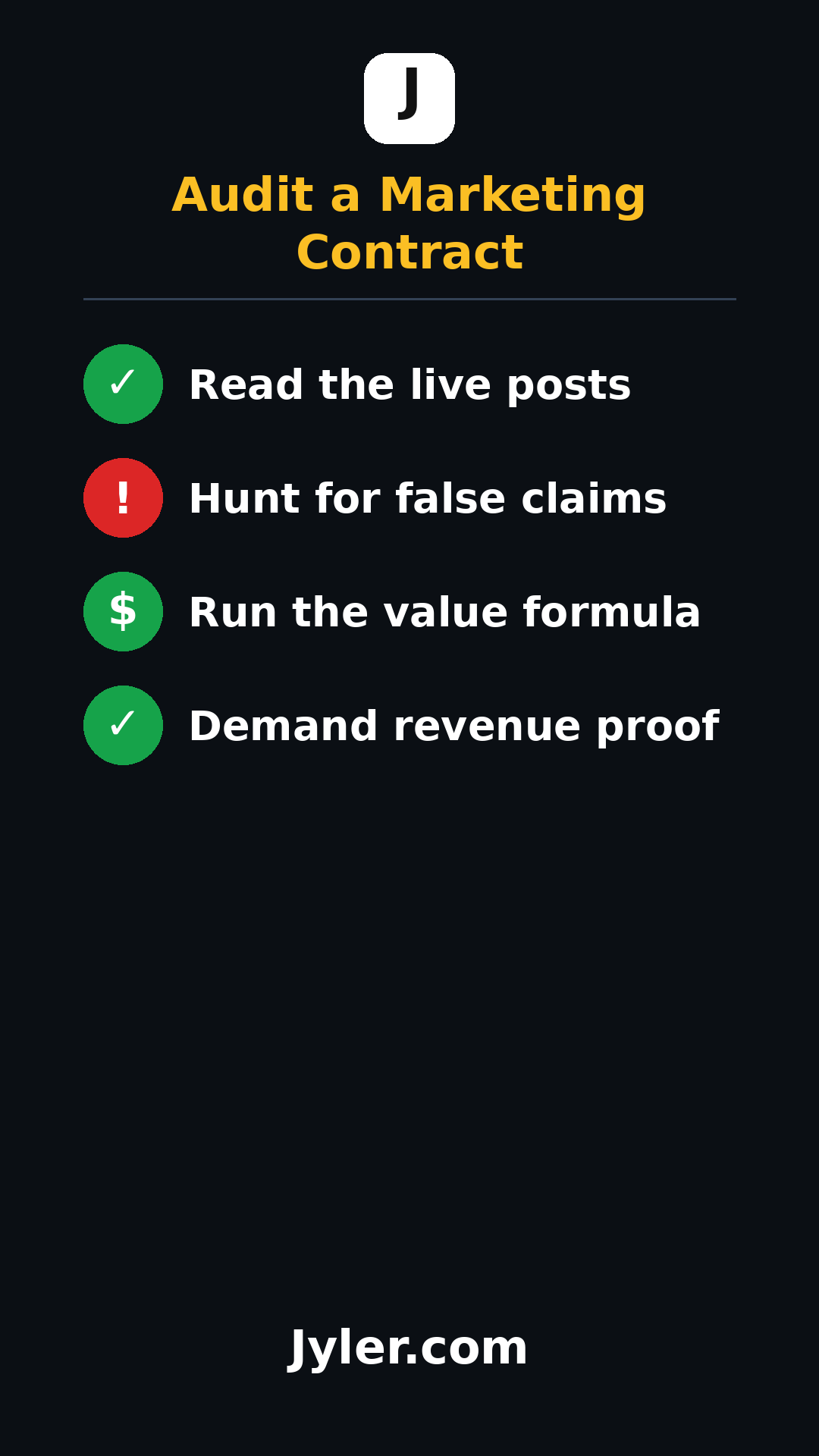 How to Audit a Marketing Contract Before a Bad Blog Post Costs You Sales