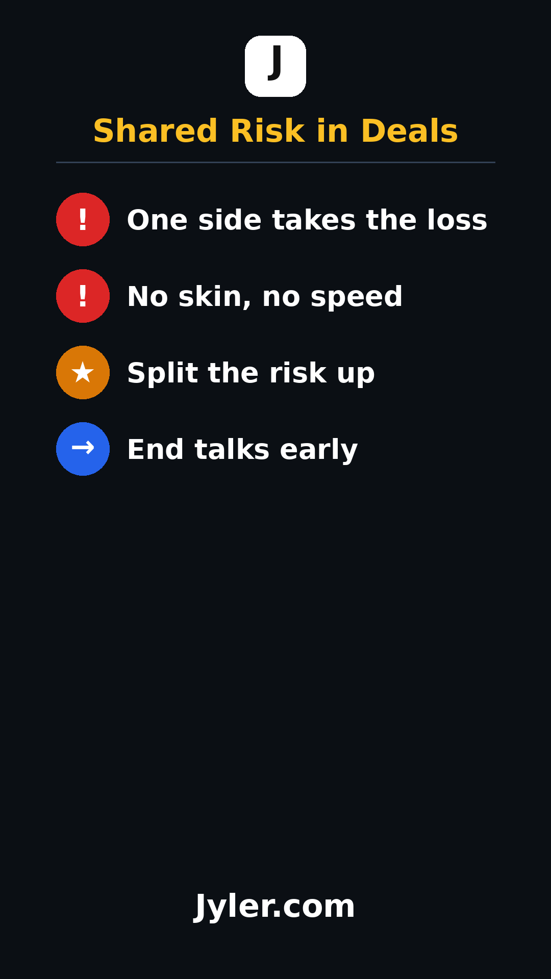 Shared Risk in Business Deals: Field Notes From a 90-Day Deal That Stalled