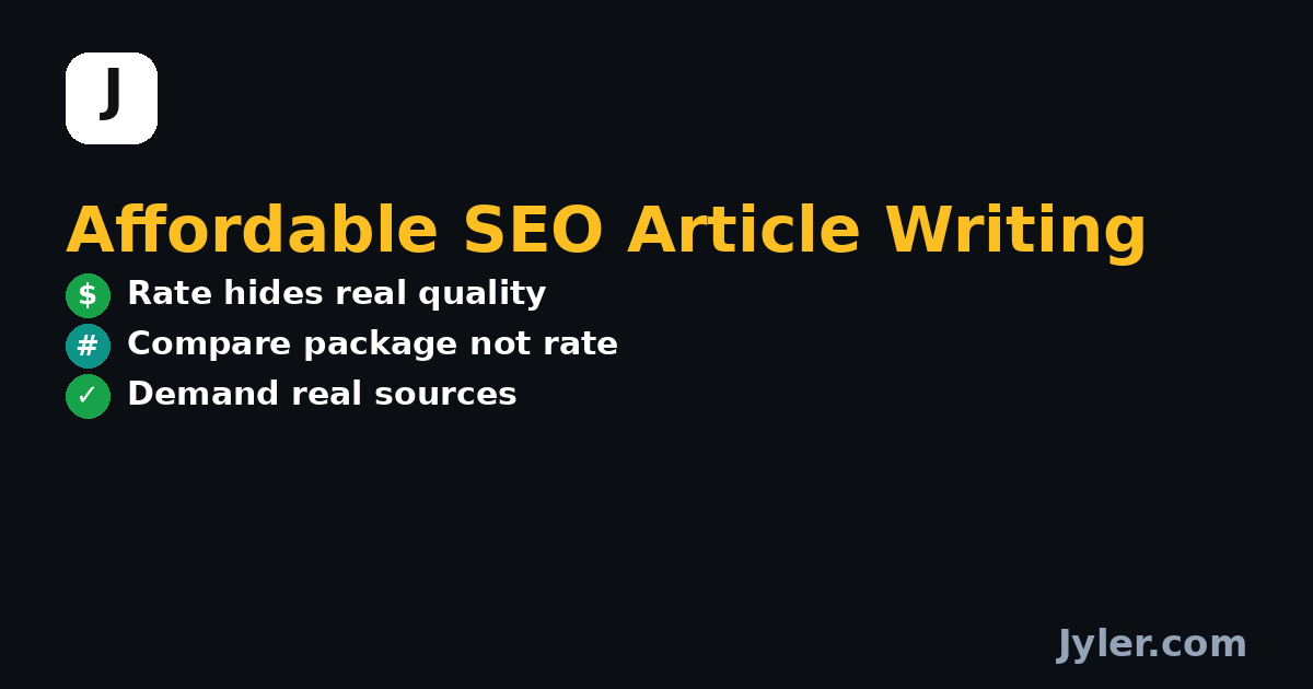Affordable SEO Article Writing: How to Tell Real Quality From Cheap