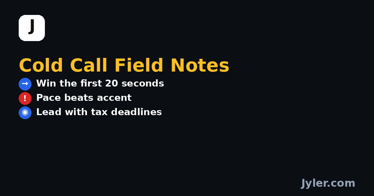 Appointment Setting Field Notes: How to Train for Cold Calls in a New Market