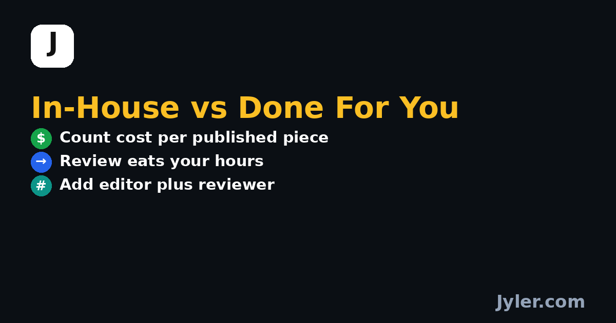 Done For You Content Writing Service vs In-House: The Real Cost Comparison