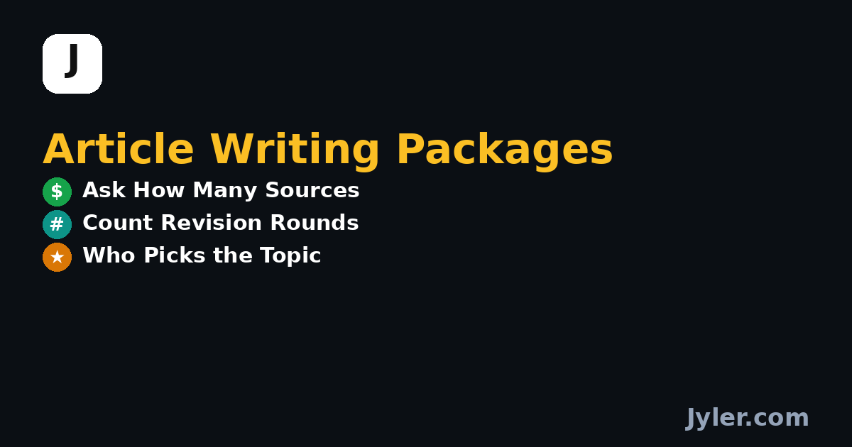 Field Notes on Article Writing Service Packages: What You Actually Pay For