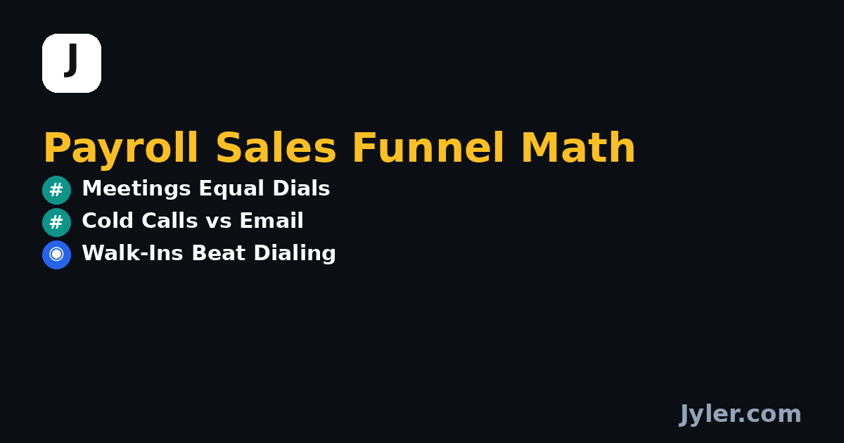 Payroll Service Sales: The Real Math Behind Booking 5-8 Meetings a Week