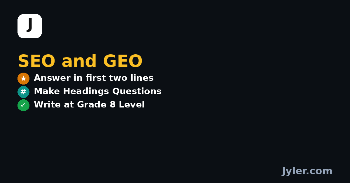SEO and GEO: How to Write One Page That Ranks in Search and Gets Quoted by AI